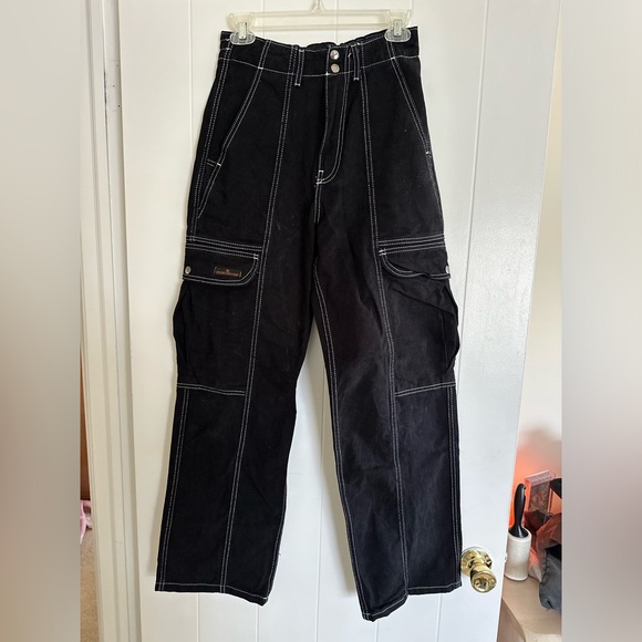 Urban Outfitters BDG Black Cargo Jean with White Stitching - Picture 6 of 10